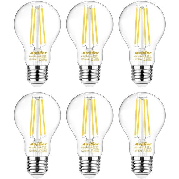 8 Pack Clear Daylight Dimmable | TCP RFVA6050DCL8 LED Filament Light Bulbs 60 Watt Equivalent Classic A19 Full Glass 8 Count 8 Pack Clear Daylight Dimmable | TCP RFVA6050DCL8 LED Filament Light Bulbs 60 Watt Equivalent Classic A19 Full Glass 8 Count